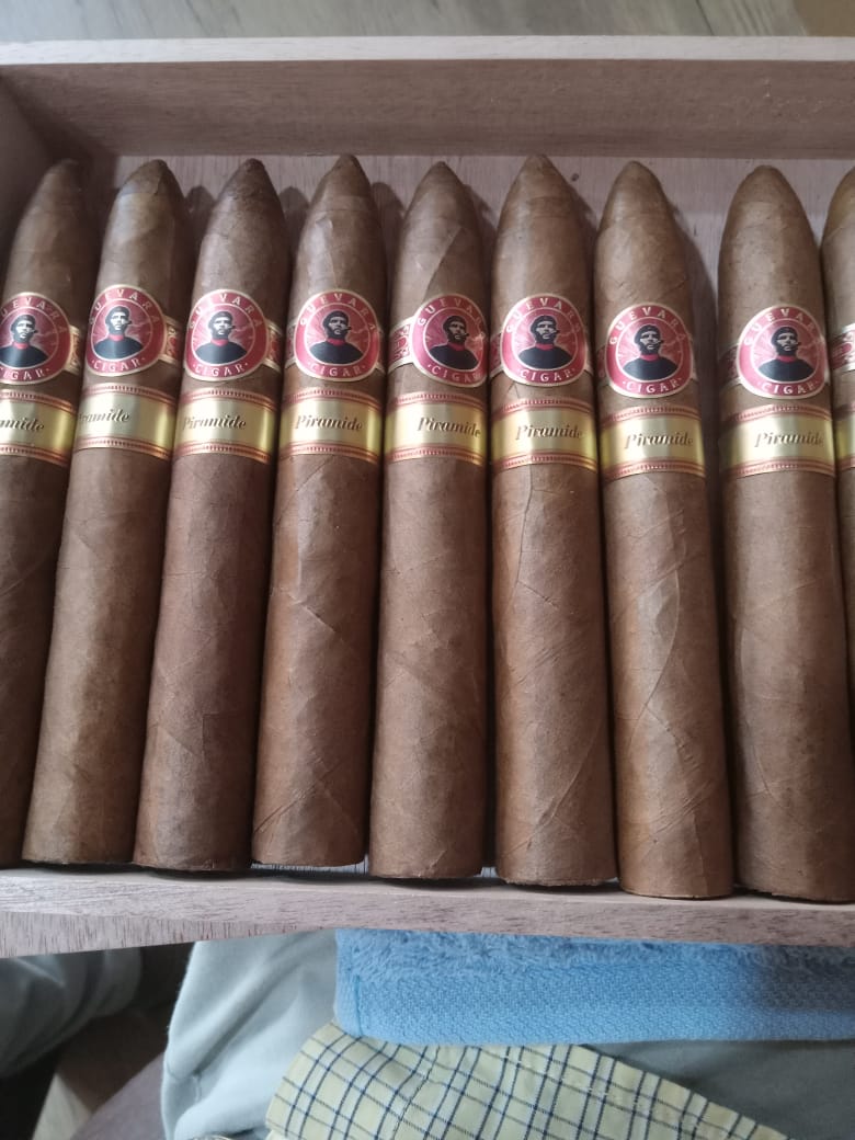 Open box of Guevara Cigar cigars